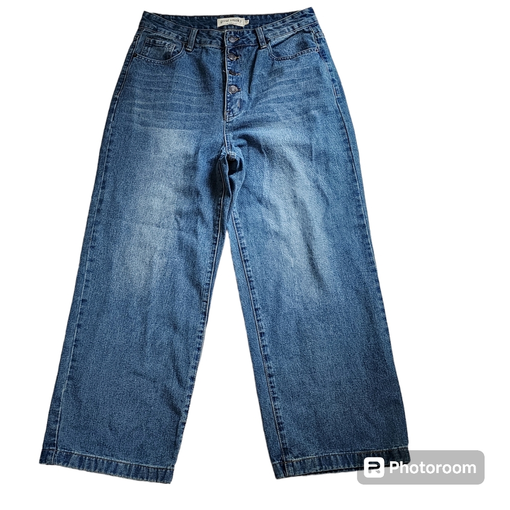 Great Smoky Los Angeles Button fly wideleg jeans size 13 Blue Denim